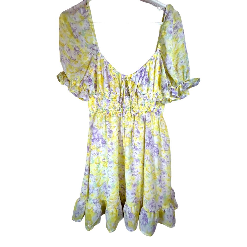 HYFVE Watercolor Floral Babydoll Dress - Size  L - Picture 12 of 14